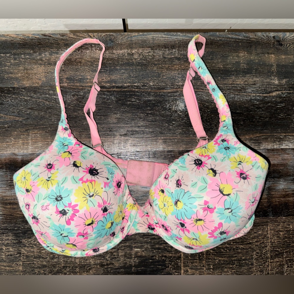 Victoria's Secret Pink and Multicolor Bra